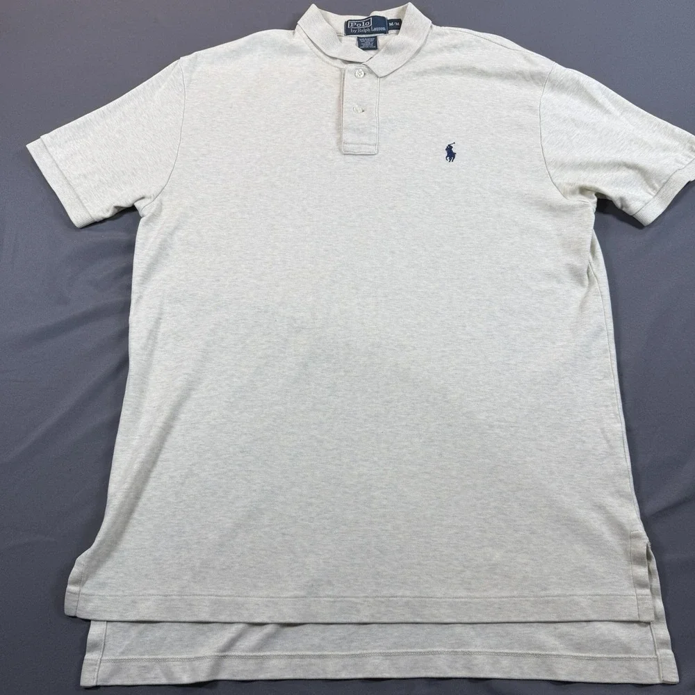 Polo Ralph Lauren Mens‎ Short Sleeve Polo Shirt Gray Heather Medium